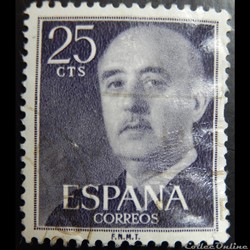 Espagne 00857 général Francisco Franco 25c de 1955