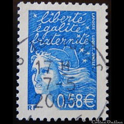 03451 Marianne de Luquet 0,58 € bleu