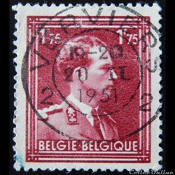 Belgique 00832 roi Léopold III 1F75 de 1950