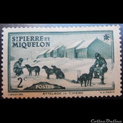 00167 Saint Pierre et Miquelon Attelage de chien 2c