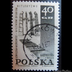 Pologne 01608 mémorial Oswiecim Monowice 40Gr de 1967