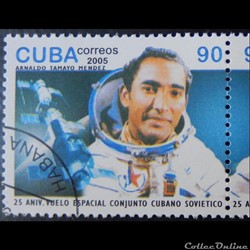 Cuba 04718 astronaute Arnaldo Tamayo Mendez 90c de 2005