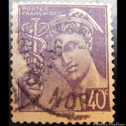 00548 Mercure 40c violet Légende «Postes Françaises»