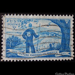 Etats Unis 00575 scène futur agriculteur d'Amérique 3c de 1953