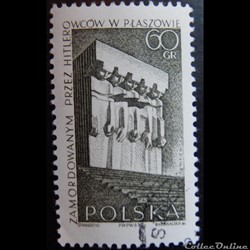 Pologne 01492 mémorial de Plaszowie 60Gr de 1965