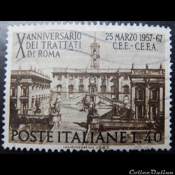 Italie 00961 square de Campidoglio à Rome 40 lires de 1967
