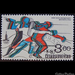 Tchécoslovaquie 02374 Escrime 3.60 Kcs de 1980