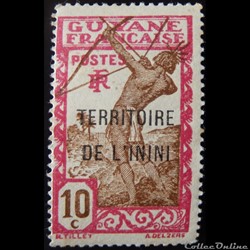 Guyane Française 00113 archer indigène 10c de 1929