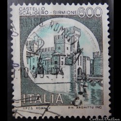 Italie 01452 château de Sirmione 600 lires de 1980