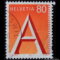 Suisse 01417 Courrier de 1ère classe 80cts de 1993