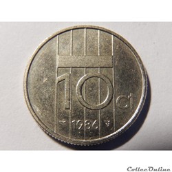 Pays-Bas, 10 cent de 1986
