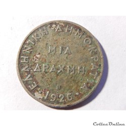 Grèce, 2 drachmes de 1926