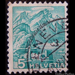 Suisse 00290 montagne Pilatus vu de Stansstad 5cts de 1936