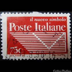 Italie 02147 nouveau symbole de la poste Italienne 750 lires de 1995