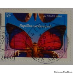 03332 papillon Agrias Claudina Sardanapalus 2.70F - 0.41€ de 2000