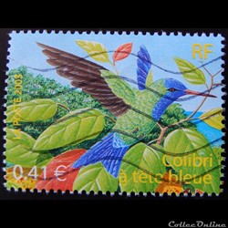 03548 Oiseaux d´Outremer Colibri à tête bleue 0.41€
