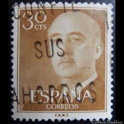 Espagne 00858 général Francisco Franco 30c de 1955
