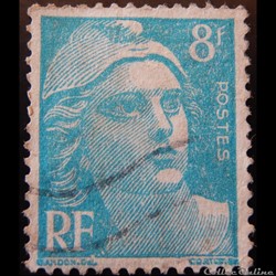 00810 Marianne de Gandon 8 F bleu-clair de 1948