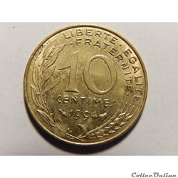 10 centimes Marianne 1994 "abeille"