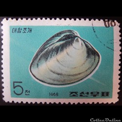 Corée du Nord 00876 coquillage 5C de 1968