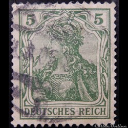 Allemagne Reich 00083 Germania avec la couronne impériale 5pf de 1905