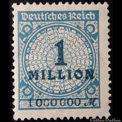 Allemagne Reich 00295 chiffre 1 000 000RM de 1923