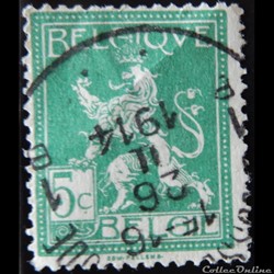Belgique 00110 lion debout 5c de 1912