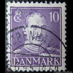 Danemark 00282 roi Christian X de 10ore de 1942