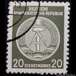 Allemagne RDA S0032 armoirie 20pf de 1956