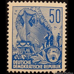 Allemagne RDA 00321B chantier naval 50pf de 1959