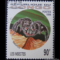 Congo (république populaire) 00991 Araignée Tarentule 90F de 1994