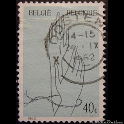 Belgique 01224 victimes des camps de concentration 40c de 1962