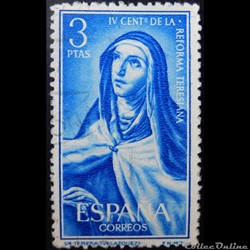 Espagne 01095 réforme thérésienne 3Ptas de 1962