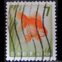 Japon 00837 Poisson rouge 7 Yen de 1966