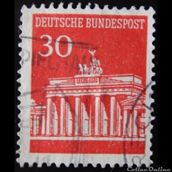 Allemagne RFA 00370 porte de Brandenburg, Berlin 30pf de 1966