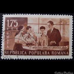 Roumanie 01306 chercheurs de laboratoire 1.75 lei de 1953