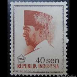 Indonésie 00462 président Sukarno 40sen de 1966