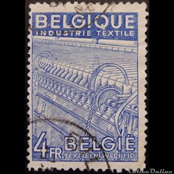 Belgique 00770 industrie du textile 4F de 1948