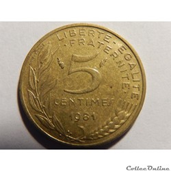 5 centimes Marianne 1981
