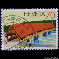 Suisse 01379 pont neuf près de Bremgarten 70cts de 1991