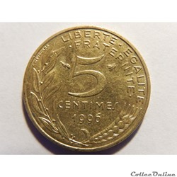 5 centimes Marianne 1996 4 plis