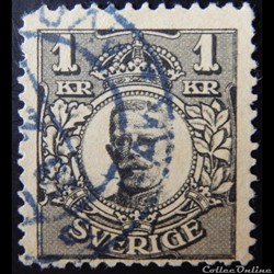 Suède 00060 roi Gustave V 1kr de 1911