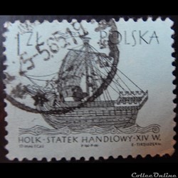 Pologne 01421 bateau Holk 1Zt de 1965