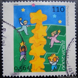 Allemagne RFA 01945 étoiles, Europa CEPT 110pf, 0.56€ de 2000