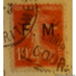 FM0005 semeuse camée 10c rouge de 1907