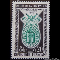 01272 20ème anniversaire 17 novembre 1940-1960 0.20F
