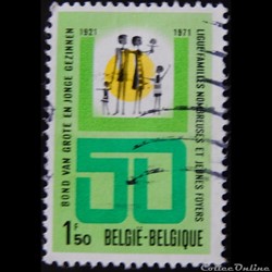 Belgique 01601 Ligue familles nombreuses et jeunes foyers 1.50F de 1971