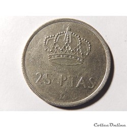 Espagne, 25 pesetas de 1983
