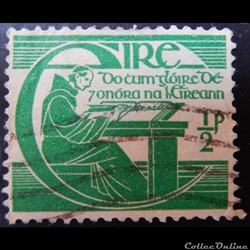 Irlande 00098 Michael O'Clery 1/2 penny de 1944