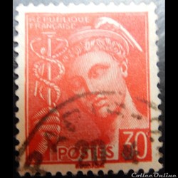 00412 Mercure 30c rouge 1ère série